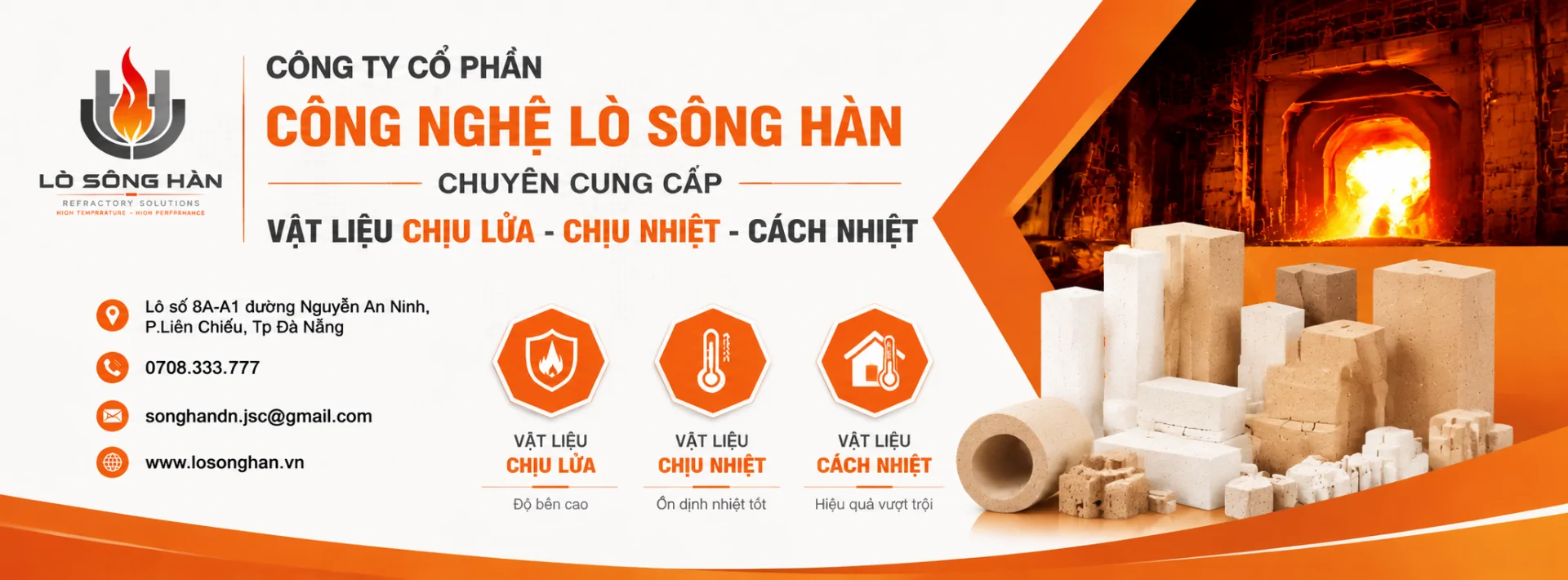 Banner công nghiệp vật liệu chịu lửa